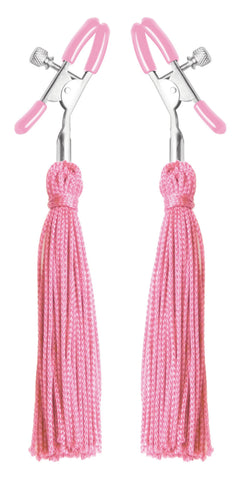 Tickle Me Pink Nipple Clamp Tassels FR-AE124