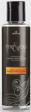 Me and You Massage Oil - Lemon Ginger Orange Vanilla Sugar - 4.2 Fl. Oz. SEN-VL444