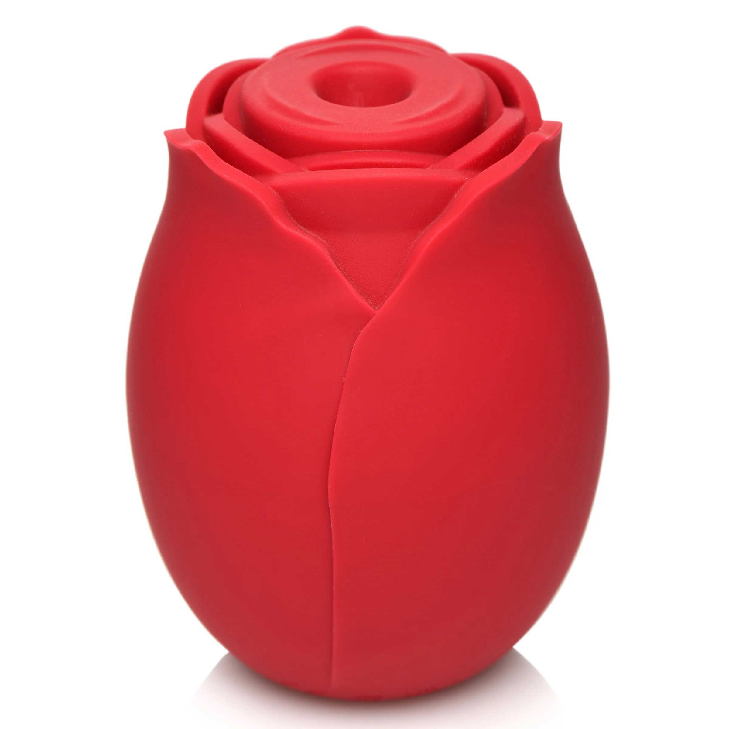 Mystic Rose Sucking and Vibrating Silicone Rose -  Red INM-AH105