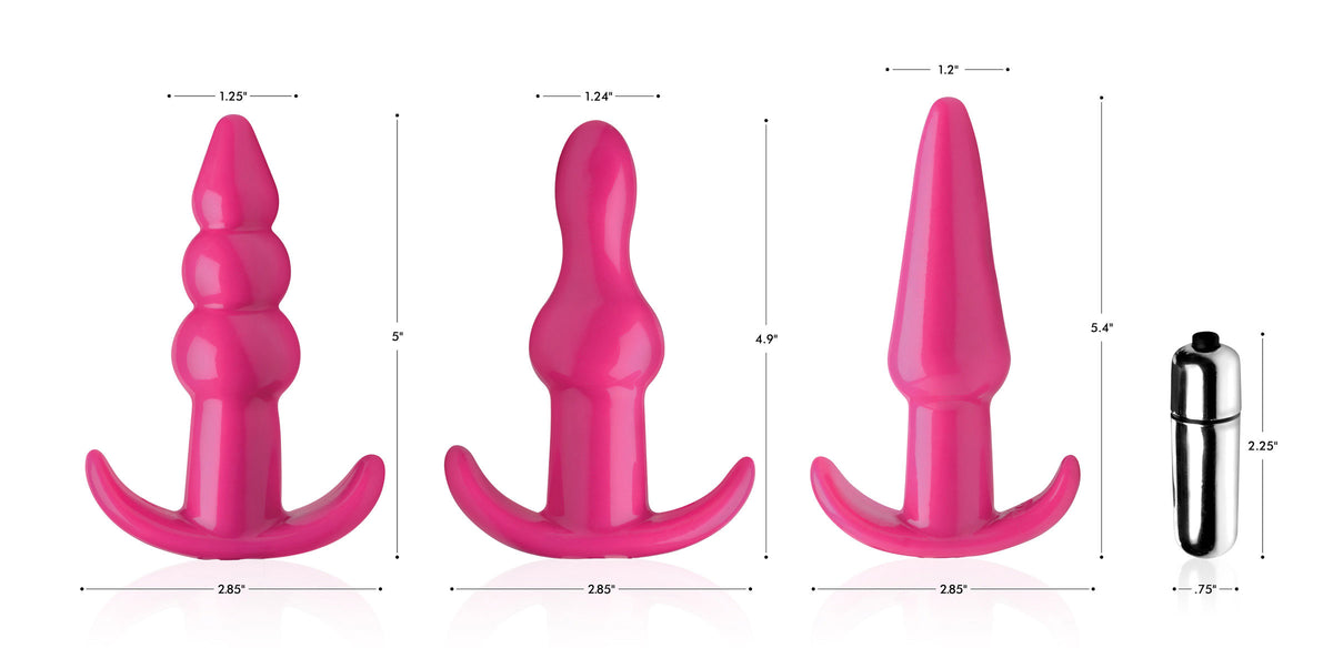 Thrill Trio Anal Plug Set - Pink FR-AG293-PINK