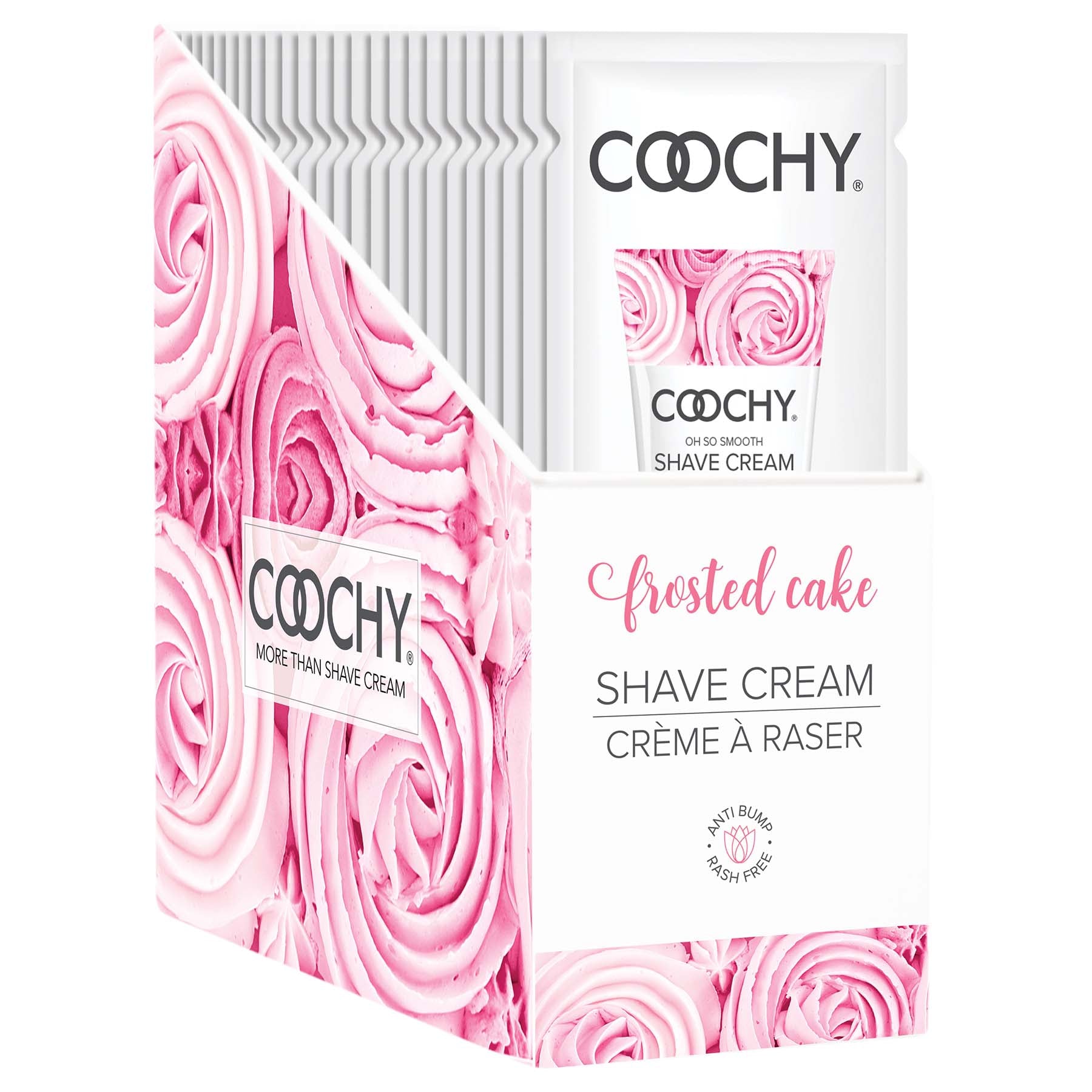 Coochy Shave Cream - Frosted Cake - 15 ml Foils 24 Count Display COO1003-99D