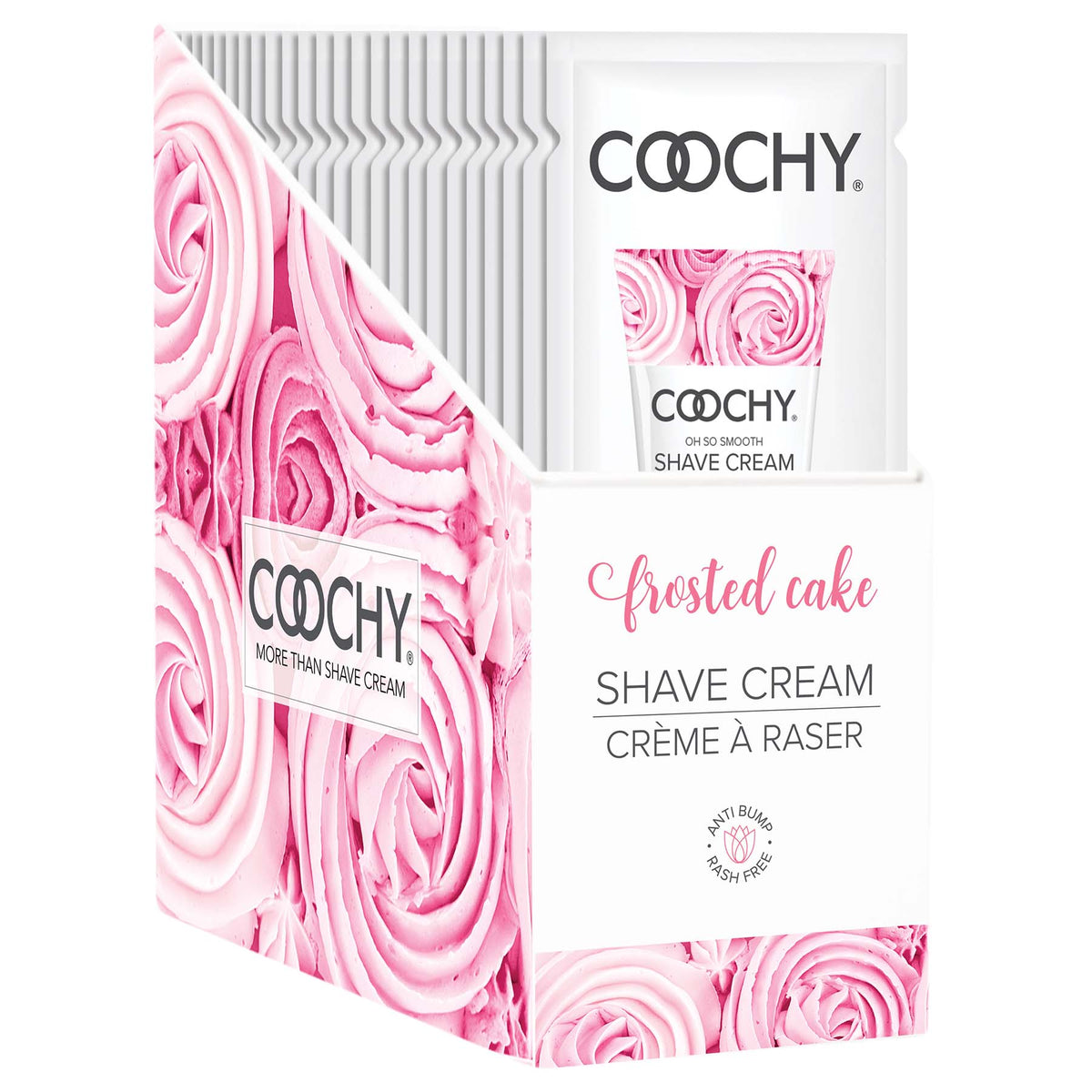 Coochy Shave Cream - Frosted Cake - 15 ml Foils 24 Count Display COO1003-99D