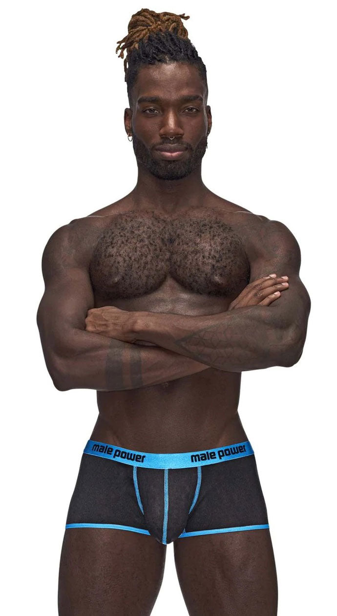 Casanova Uplift Mini Shorts - XL - Black/blue MP-143270BKXL